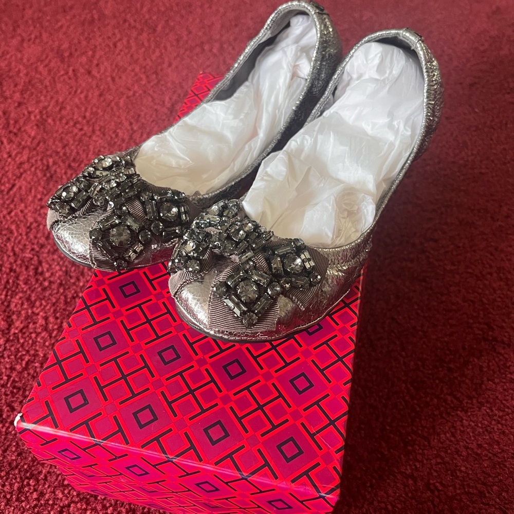 Tory Burch Jeweled Flats